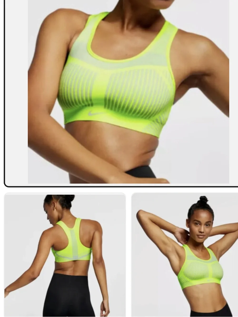 NIKE FE/NOM FLYKNIT HIGH SUPPORT SPORTS TRAINING BRA. XS